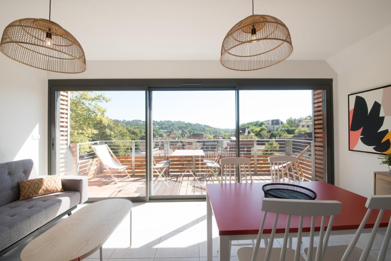 "Le Soleil Levant" Avec Balcon Et Parking Prive, 2 Adultes Et 1 Enfant Sarlat-la-Canéda Eksteriør bilde